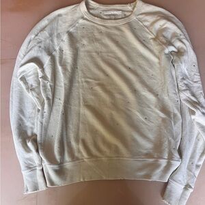 Women’s cream rhinestone  Sweatshirt